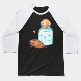 Cute Milk Jug and Cookie Baseball T-Shirt